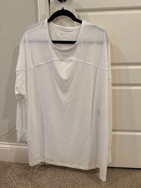 Old Navy White ultralite Scoop Neck Long Sleeve